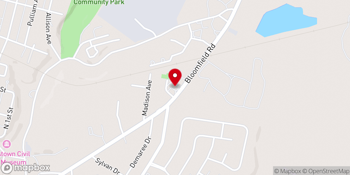 Map showing location of True Vine Baptist Church