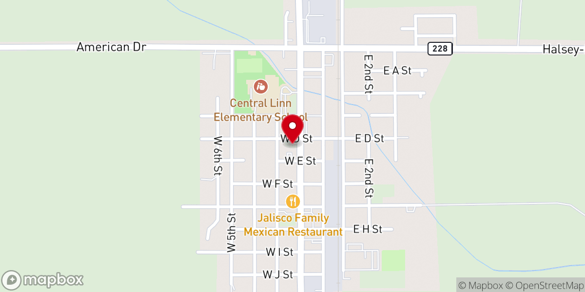 Map showing location of Harvest Reformed Baptist Church