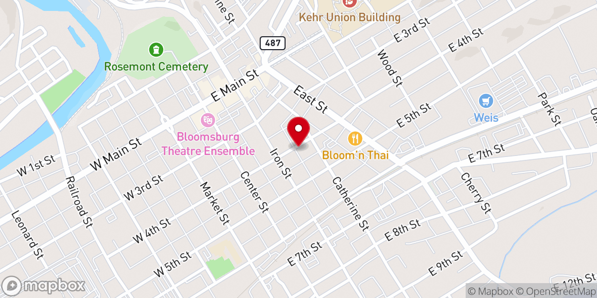 Map showing location of Beth Israel Congregation