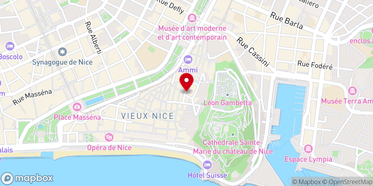 Map showing location of Chapelle Sainte-Croix de Nice