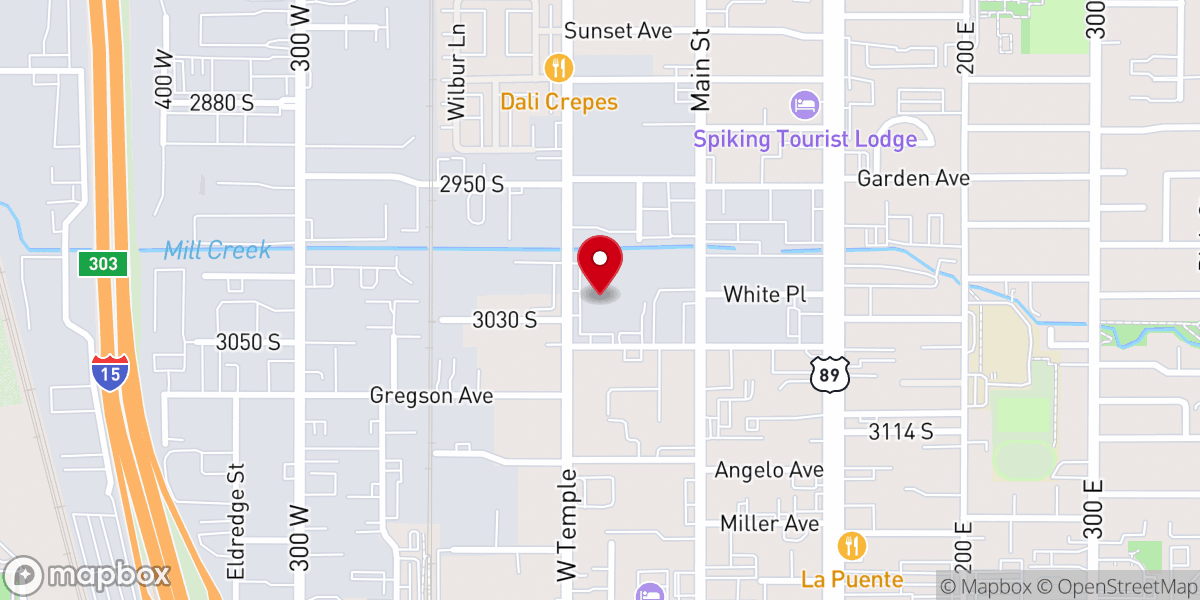 Map showing location of Vida Nueva Church