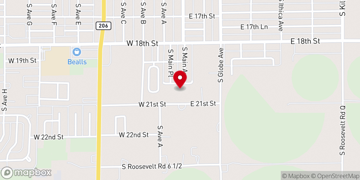 Map showing location of Grace Fellowship Baptist Church