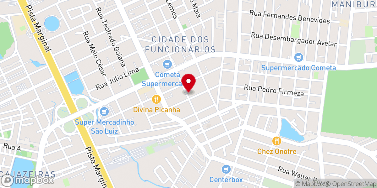 Map showing location of Igreja Batista do Calvário