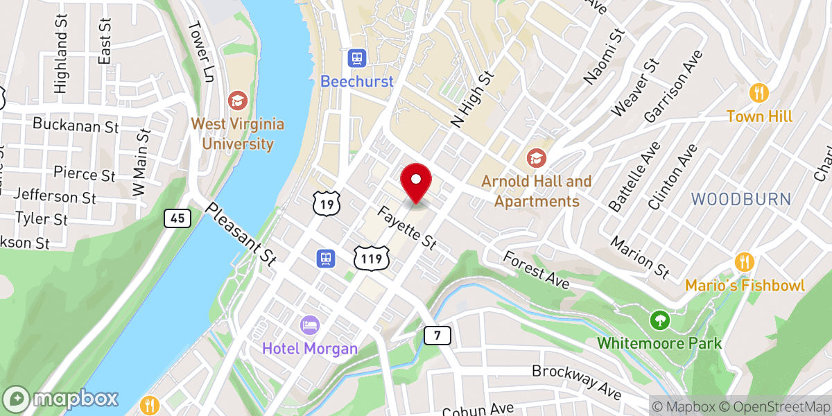 Map showing location of The Foundry Church