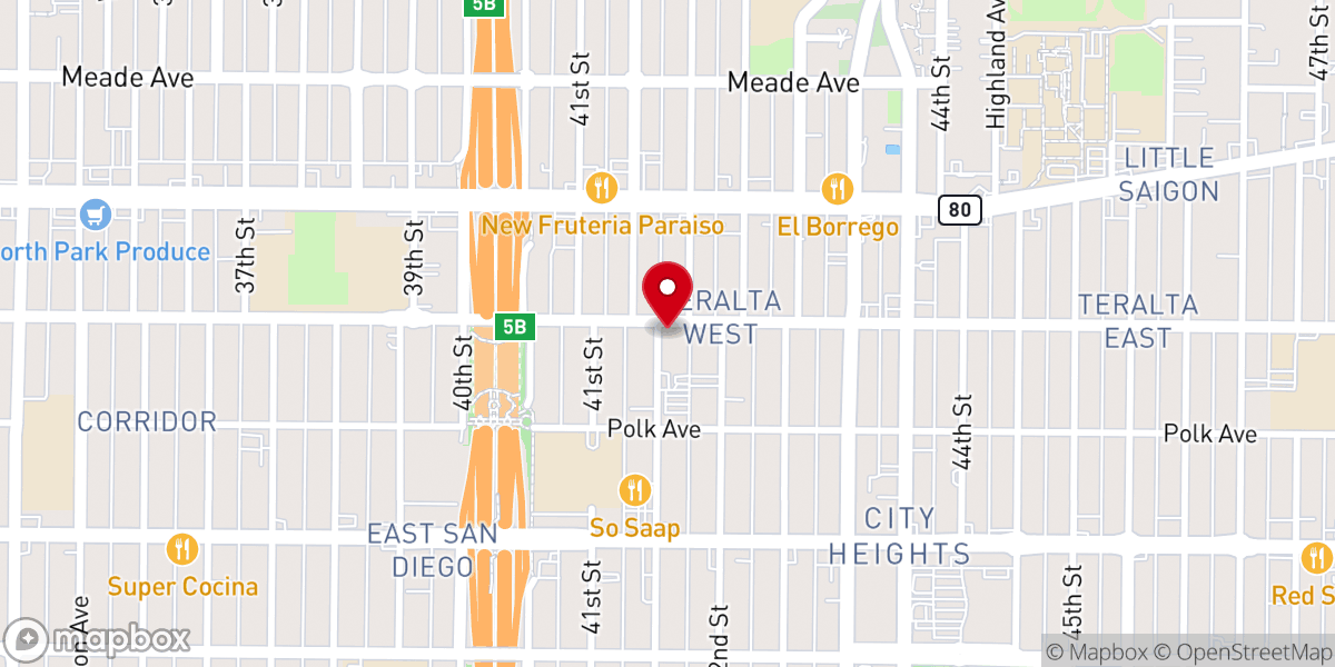 Map showing location of Our Lady of the Sacred Heart