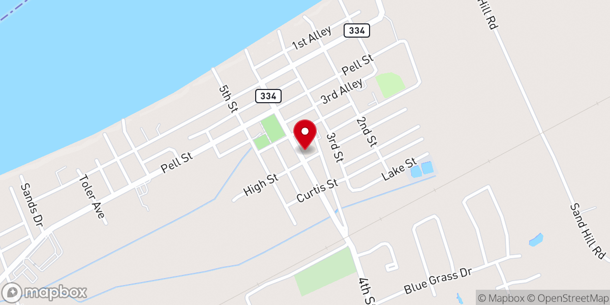 Map showing location of Lewisport United Methodist Church