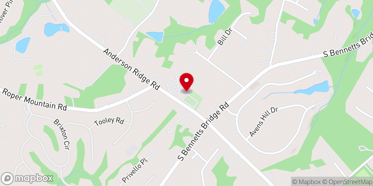 Map showing location of Cross Roads Baptist Church