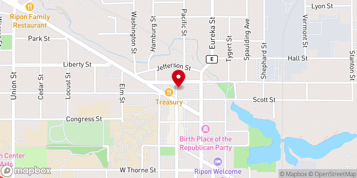 Map showing location of New Hope