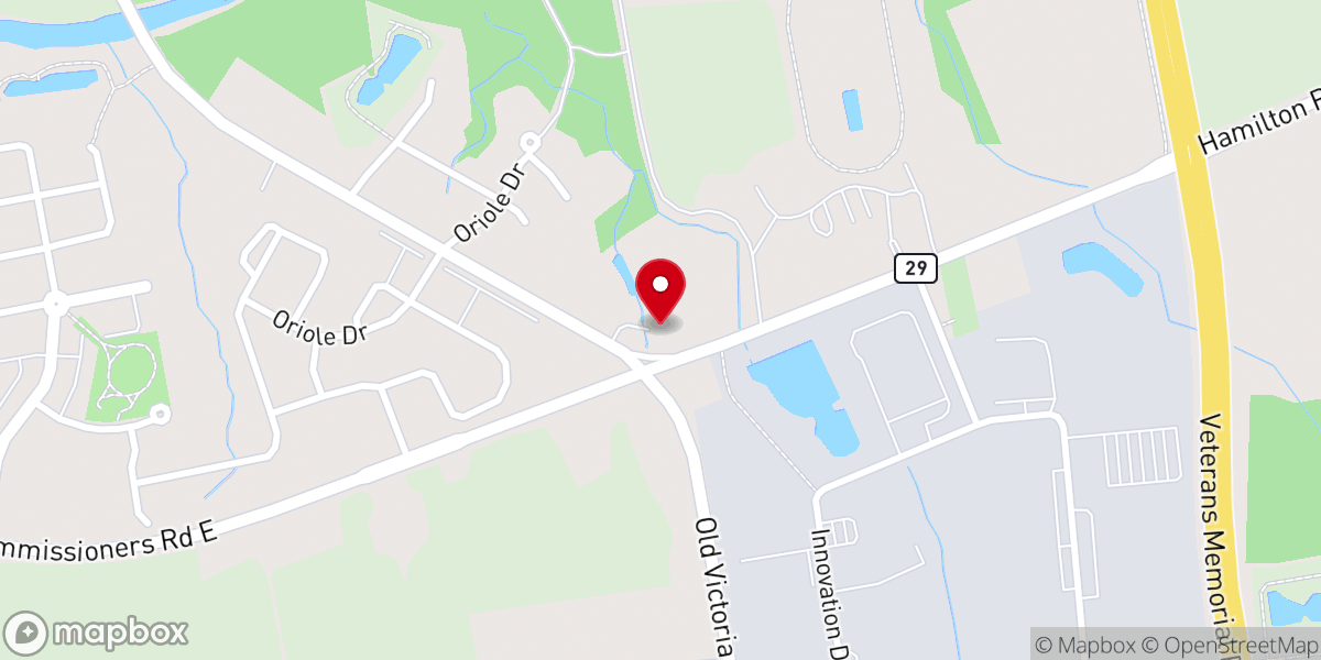 Map showing location of Forest City Baptist Church
