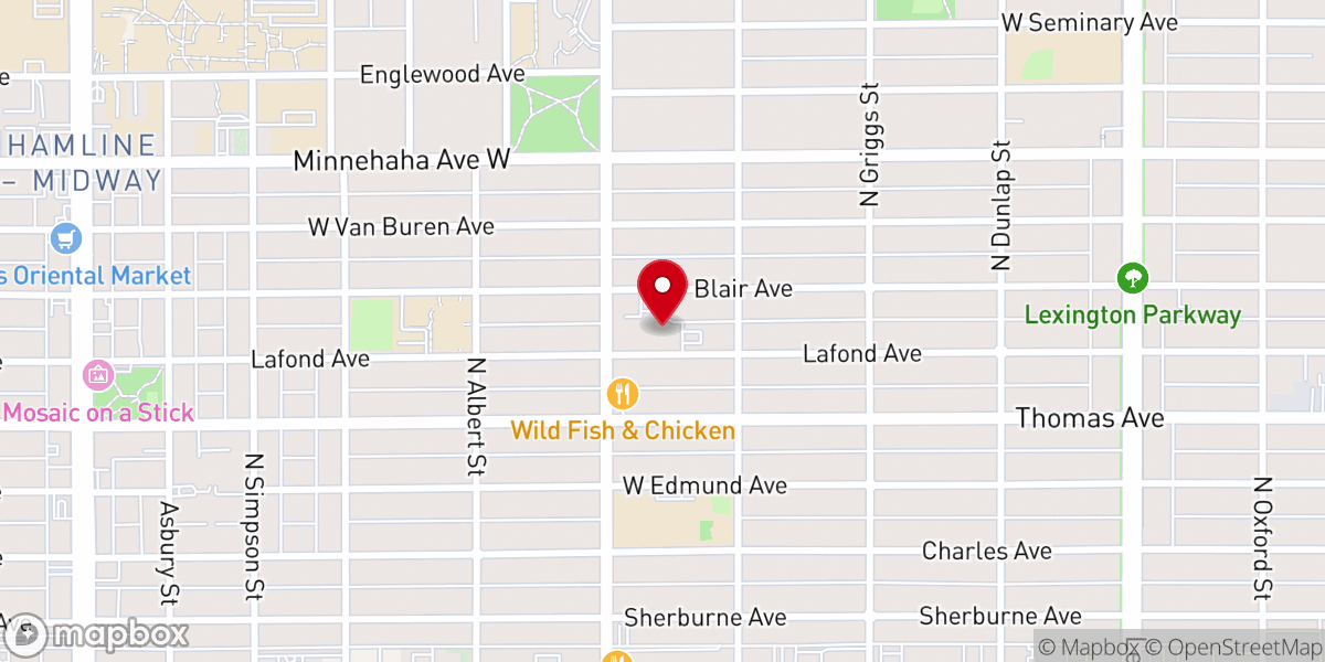 Map showing location of Saint Columba Catholic Church