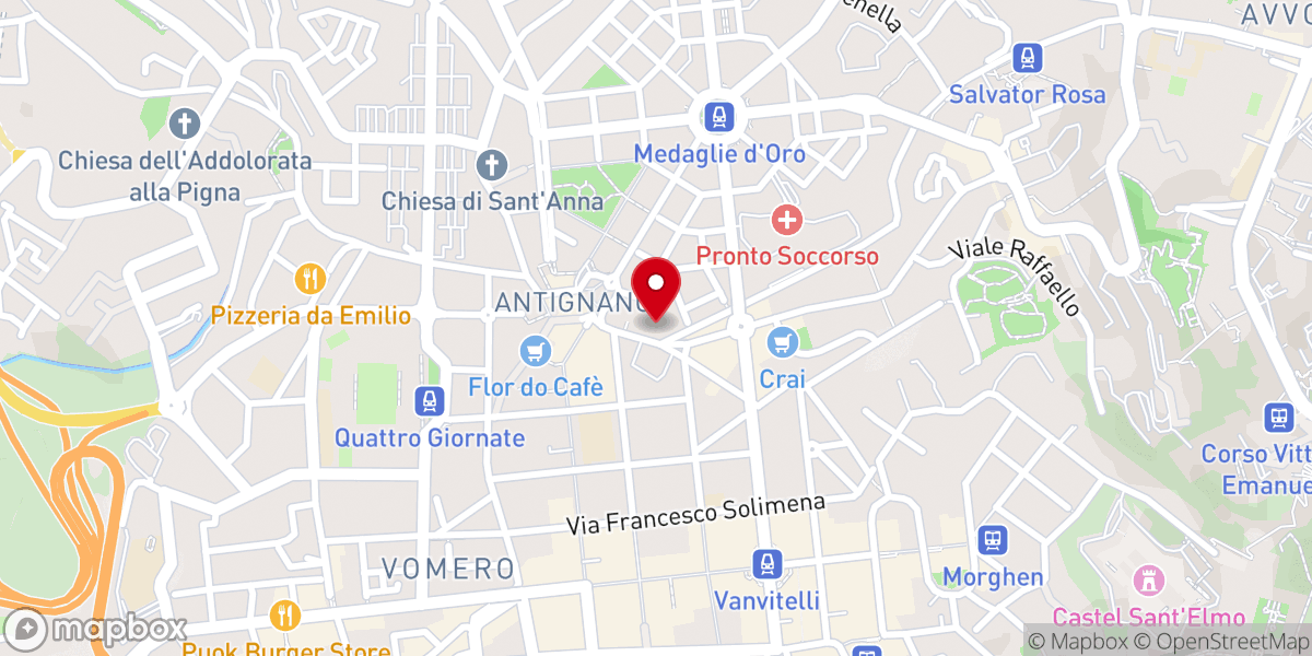 Map showing location of Basilica di San Gennaro ad Antignano