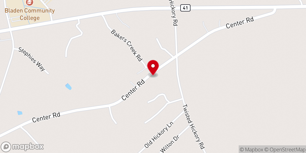 Map showing location of New Shiloh Church of Christ