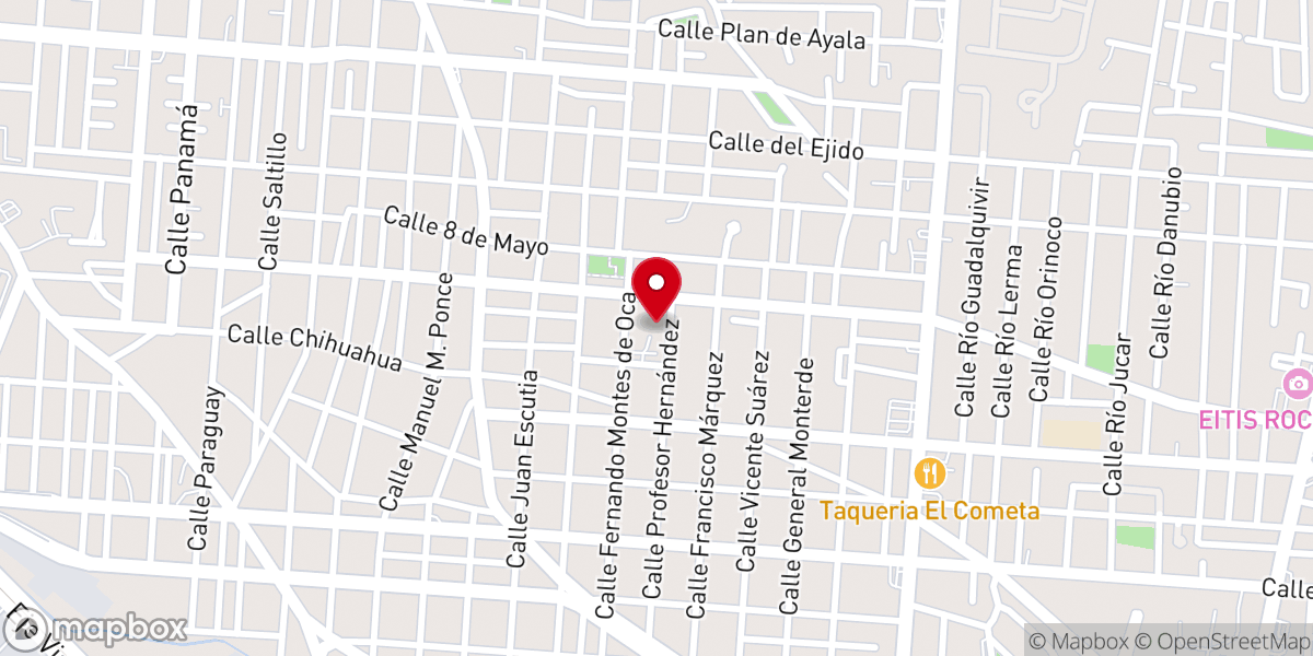Map showing location of Parroquia Santísimo Sacramento