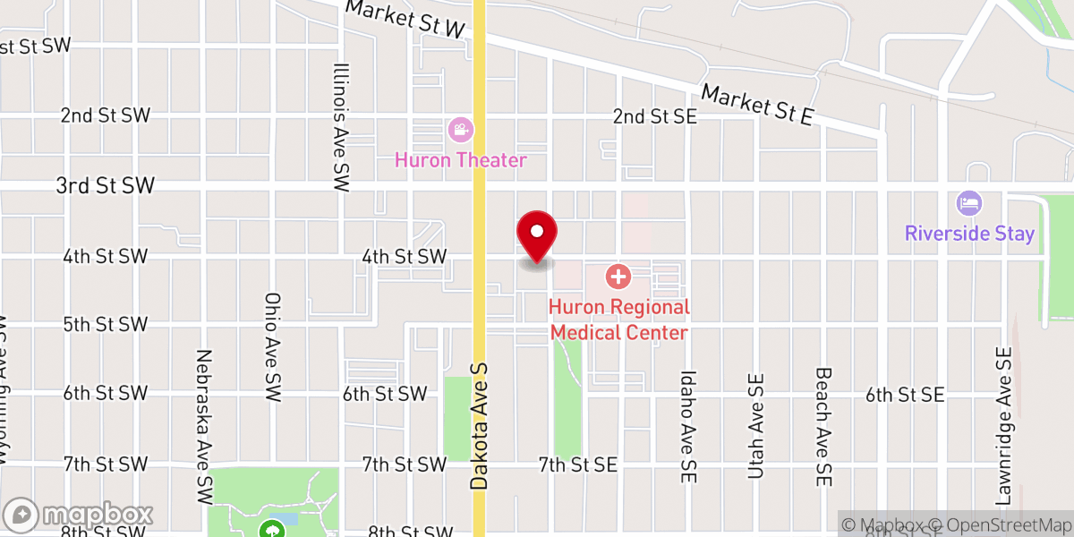 Map showing location of Centennial Stone Church Foundation Centennial Center