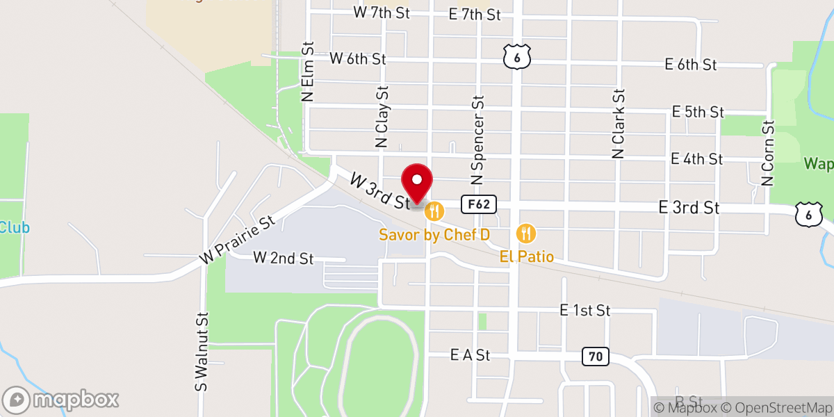 Map showing location of King's Church