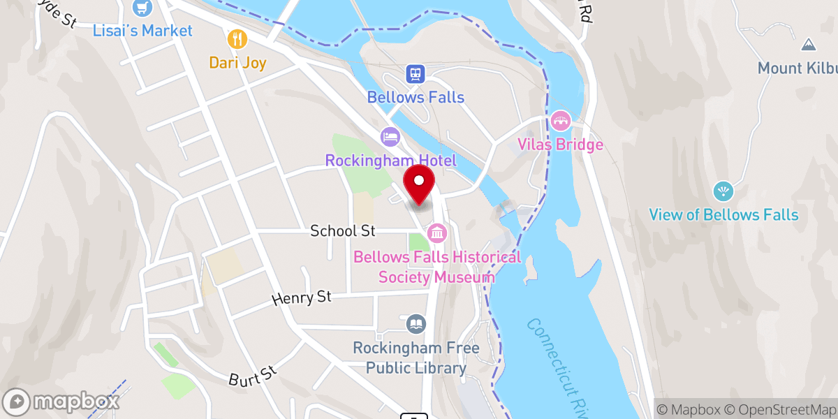 Map showing location of First Baptist Church