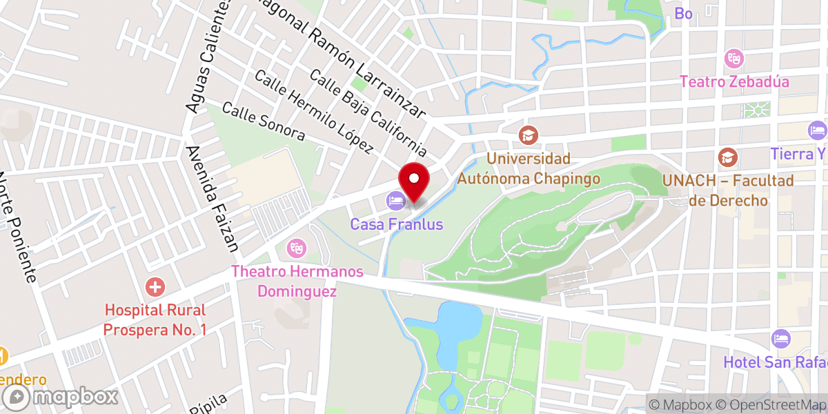 Map showing location of Iglesia Bíblica Bautista Emanuel