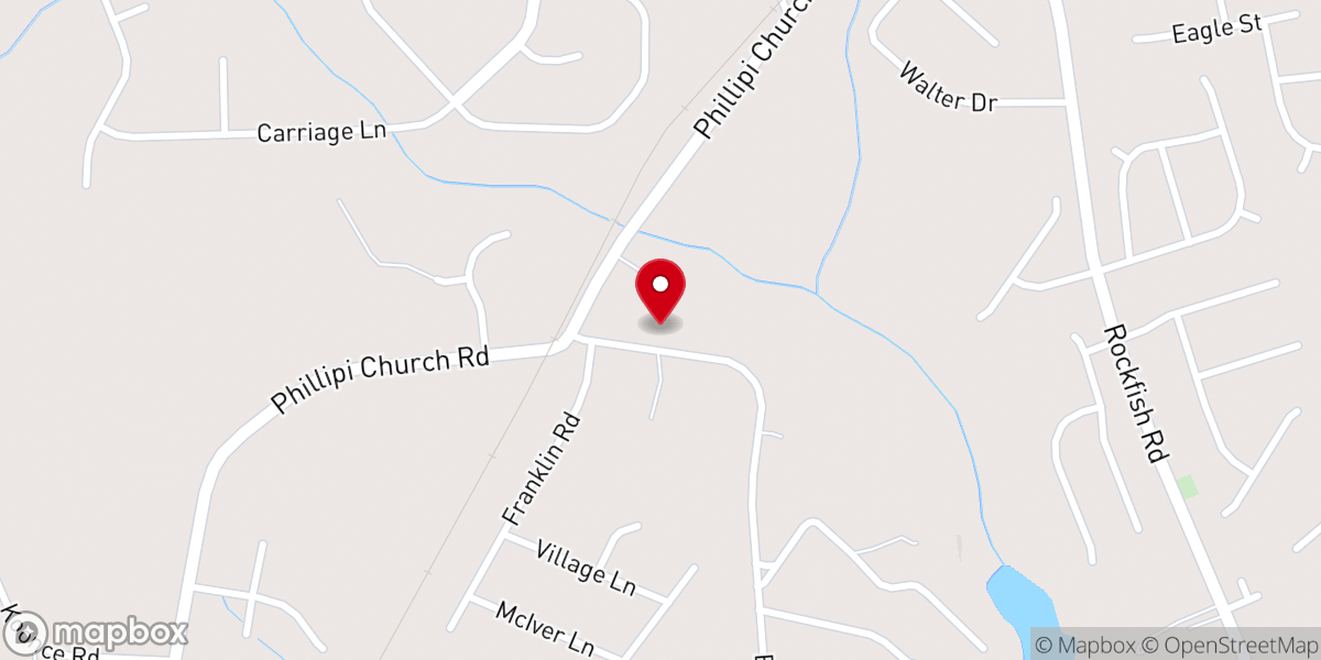 Map showing location of St. Peter Missionary Baptist Church