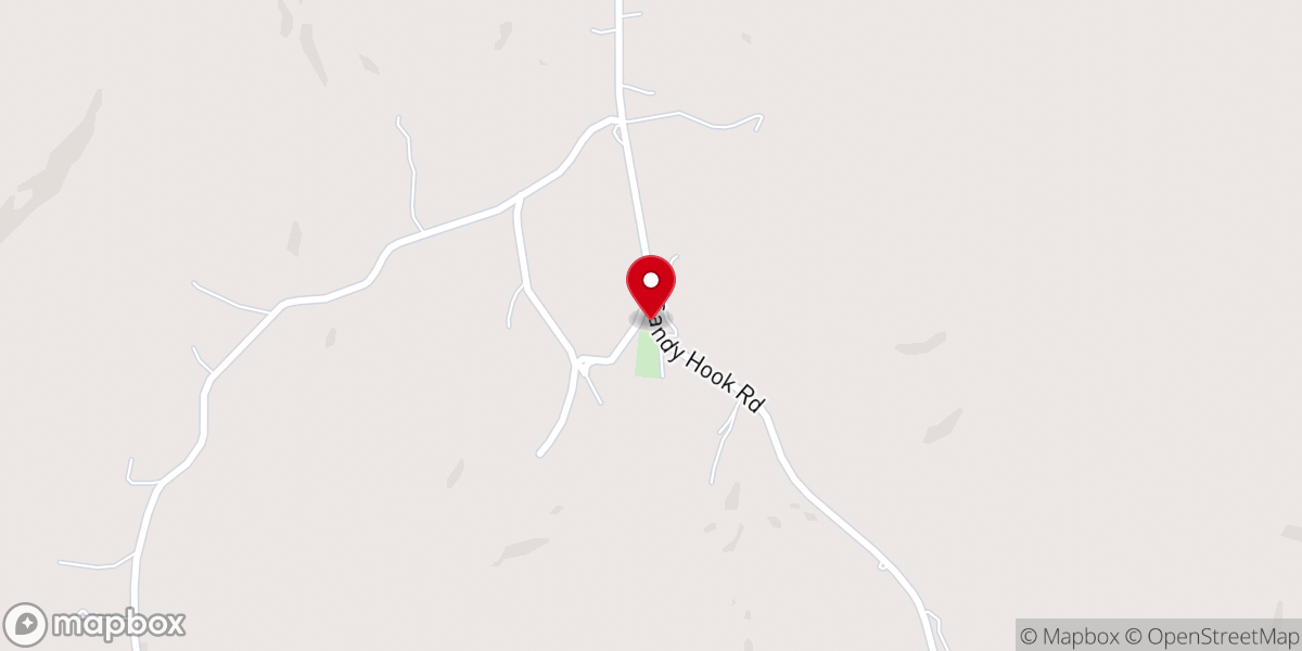 Map showing location of Mount Gilead Church