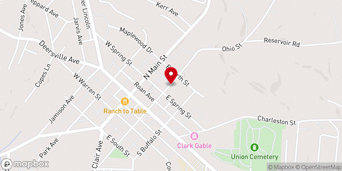 Map showing location of Simpson African Methodist Episcopal Church