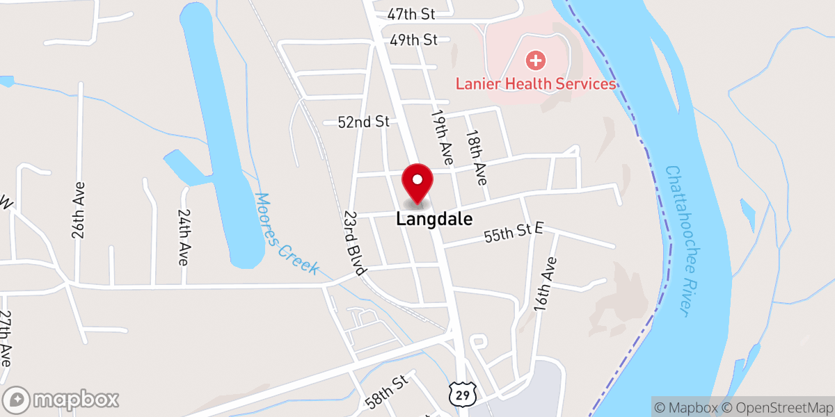 Map showing location of Valley First Assembly of God