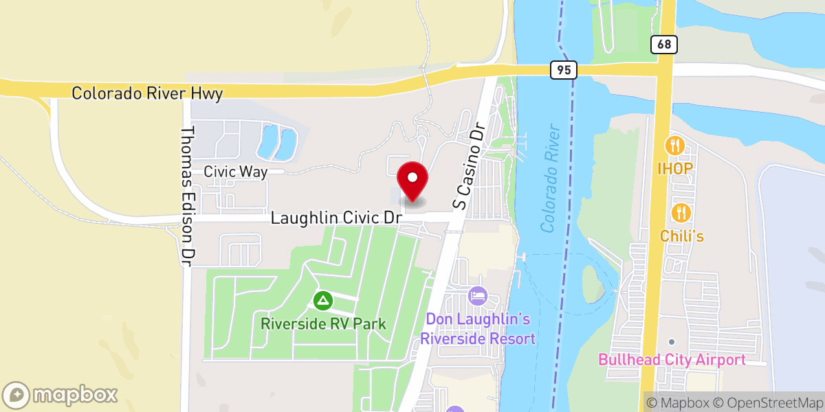 Map showing location of Colorado River Food Bank