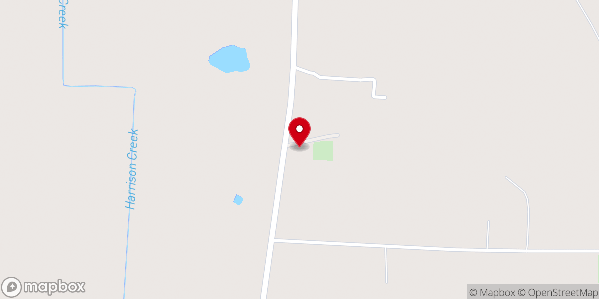 Map showing location of Suggs Grove Church