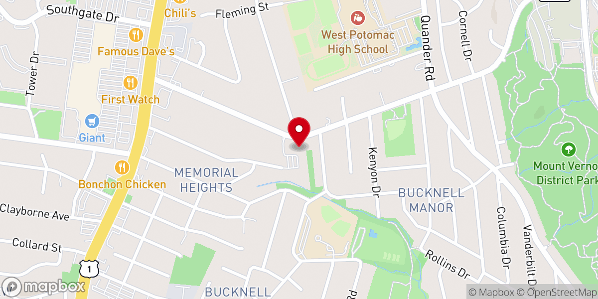 Map showing location of Bethany Lutheran Church and Preschool