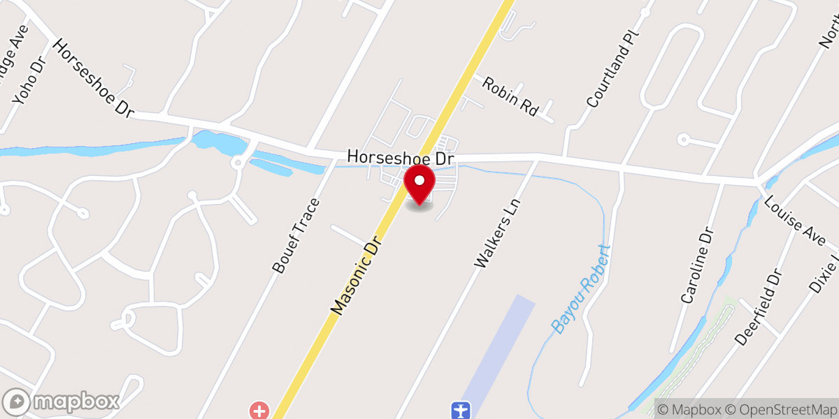 Map showing location of Christian Worship Center