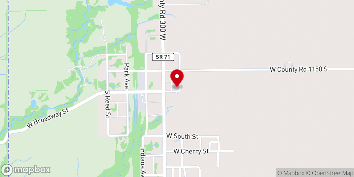 Map showing location of St. Bernice First Church of the Nazarene