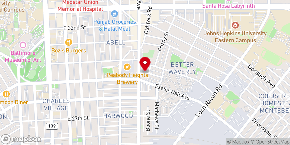 Map showing location of Blessed Baptist Church of God