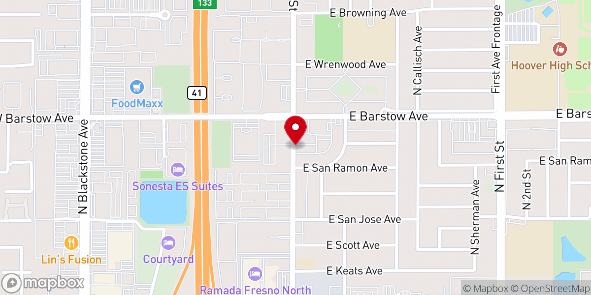 Map showing location of Positive Living Center