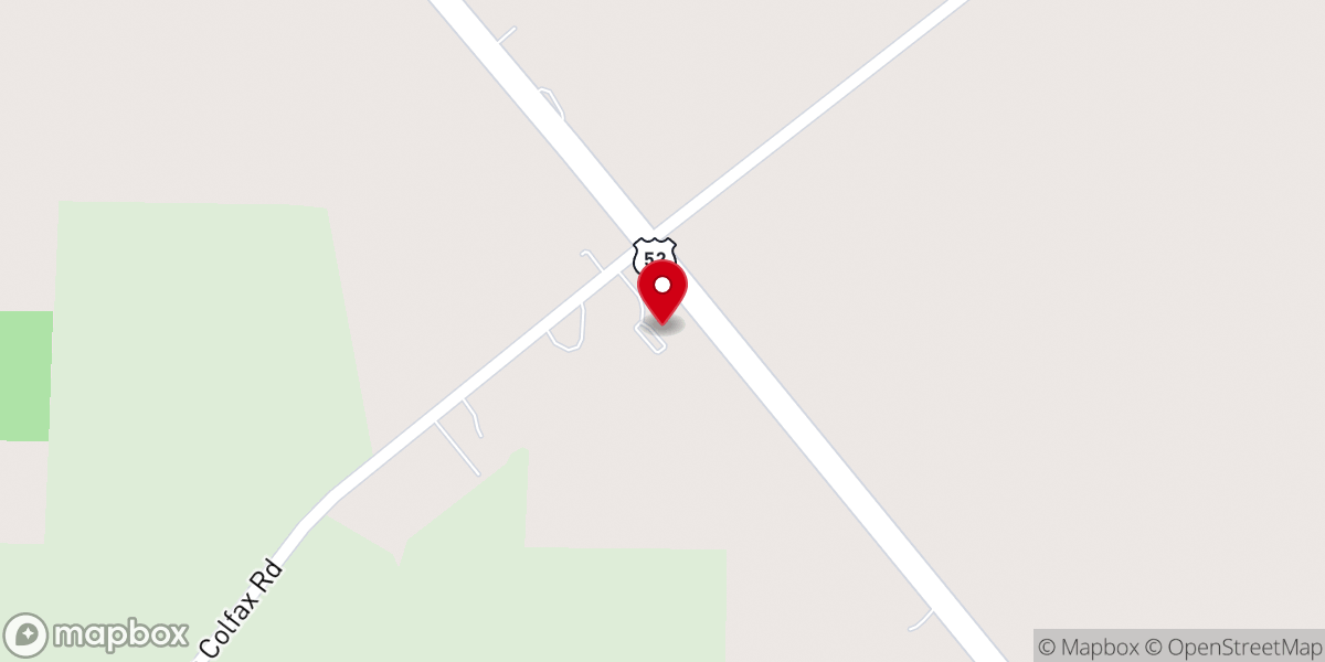 Map showing location of Colfax Wesleyan Church