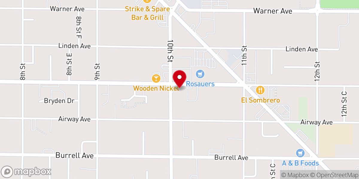 Map showing location of Bryden Baptist Church