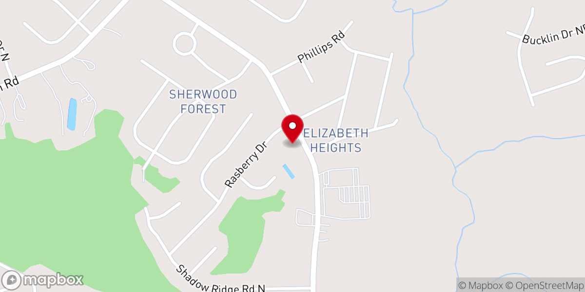 Map showing location of Rise Church | Wilson Campus