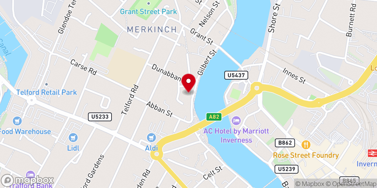 Map showing location of Trinity Church