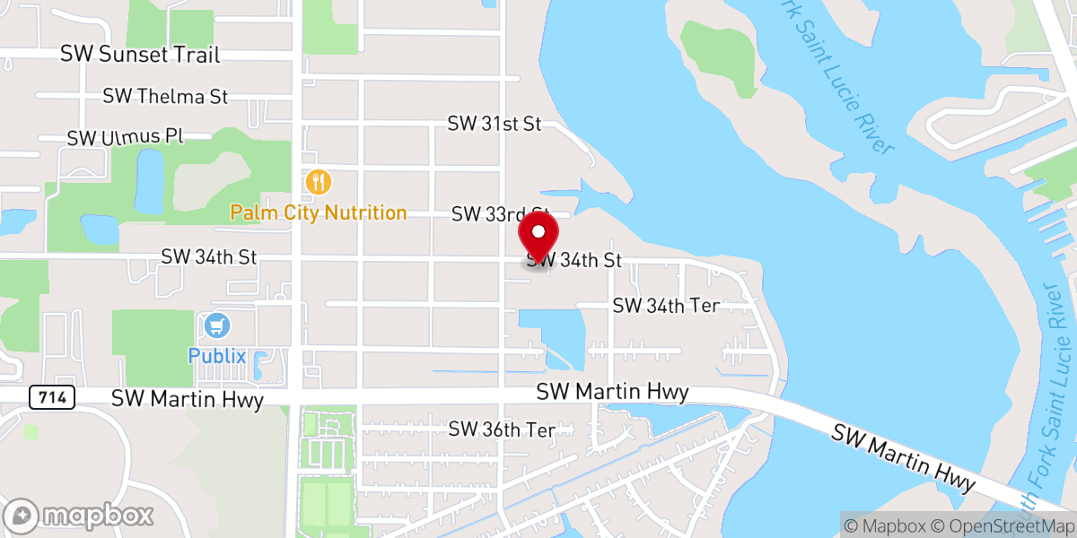 Map showing location of Trinity Truth Christian Center