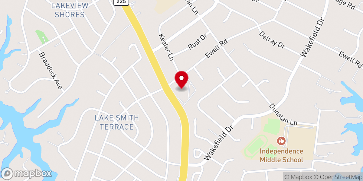 Map showing location of Bayside Presbyterian Church