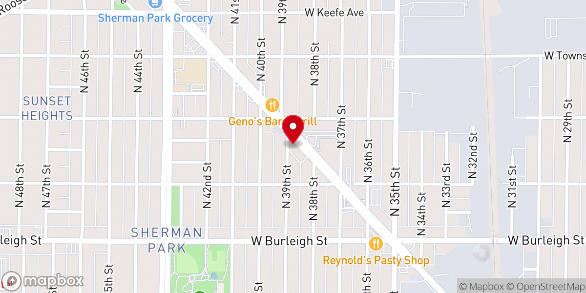 Map showing location of Unity Missionary Baptist Church