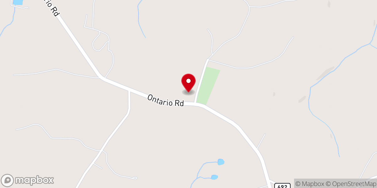 Map showing location of Cool Springs Christian Church