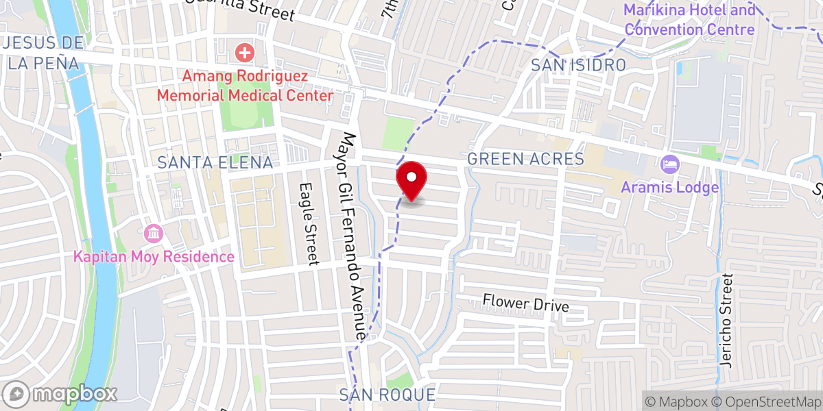 Map showing location of Mt. Holy Christian Bible Church of Marikina