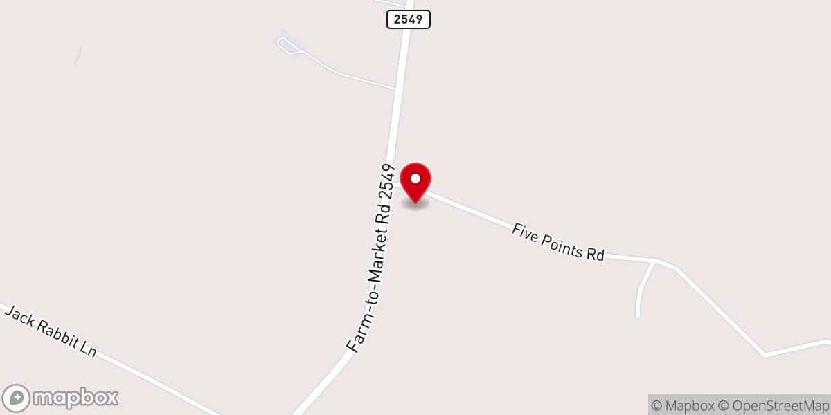 Map showing location of Five Point Church