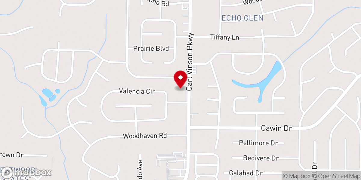 Map showing location of Northside Baptist Church