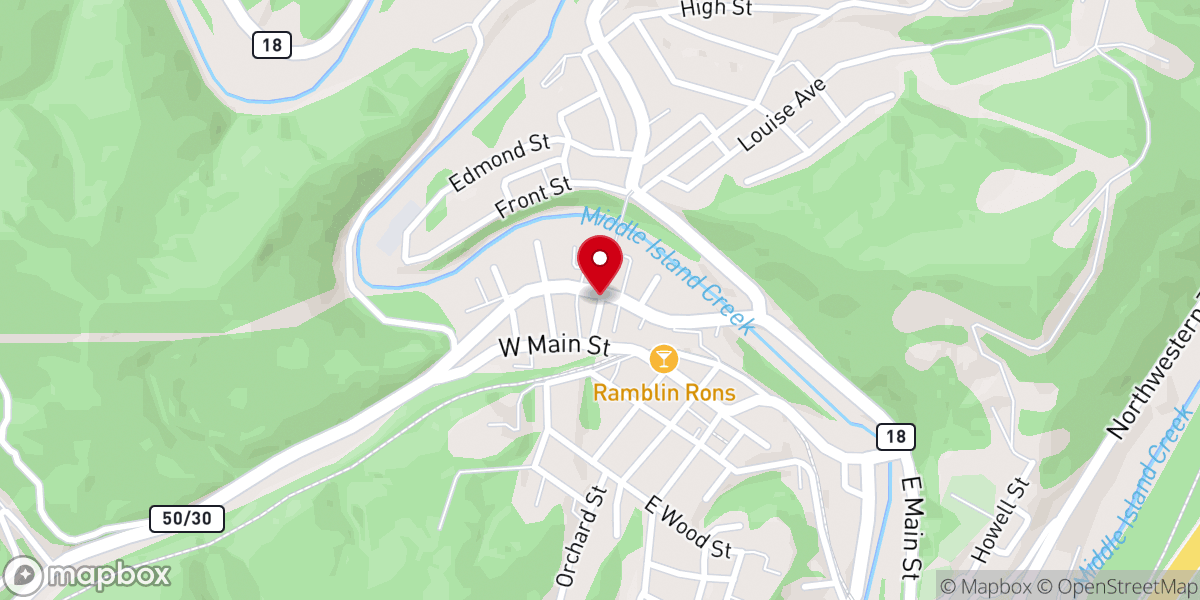 Map showing location of West Union