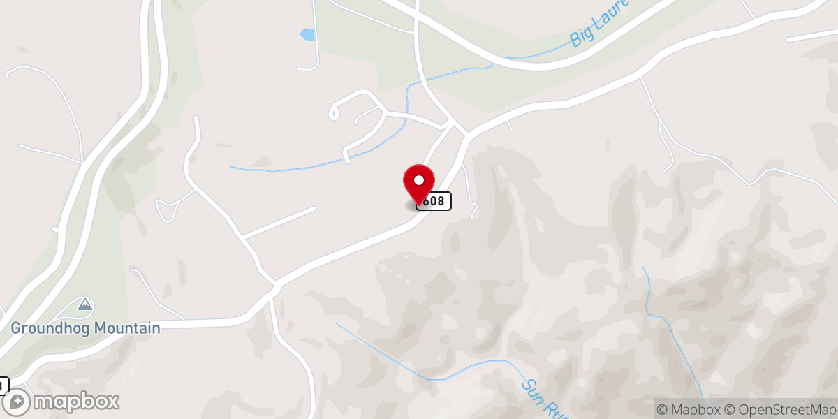 Map showing location of Pilot Baptist Church
