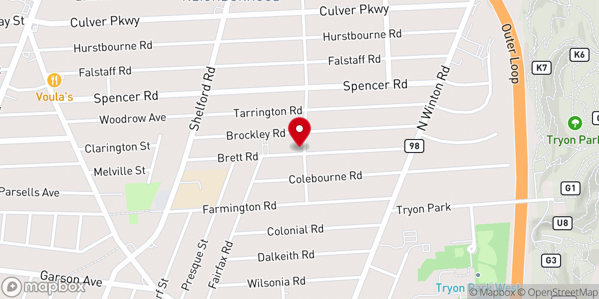 Map showing location of Adoration Chapel