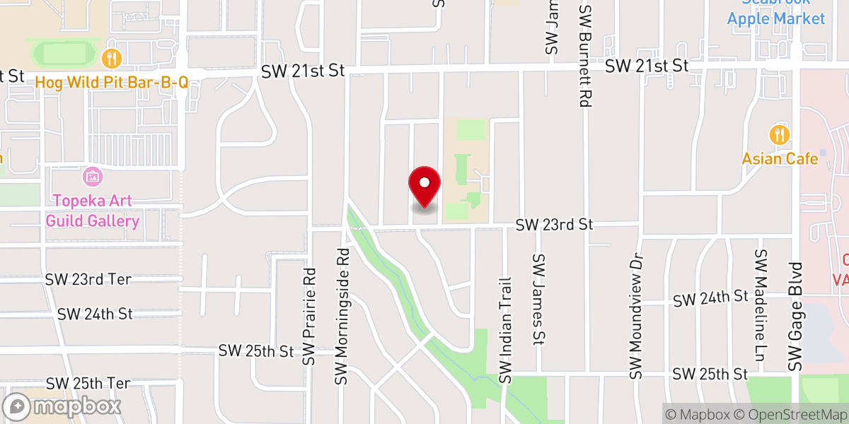 Map showing location of Crestview Methodist Church