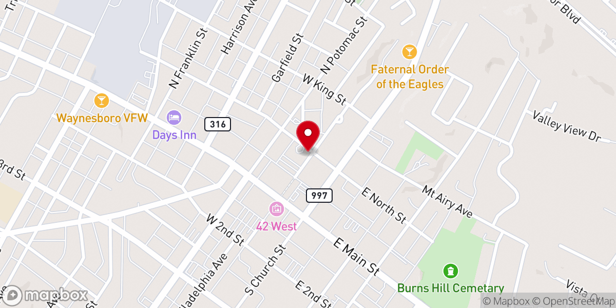 Map showing location of Trinity United Church-Christ