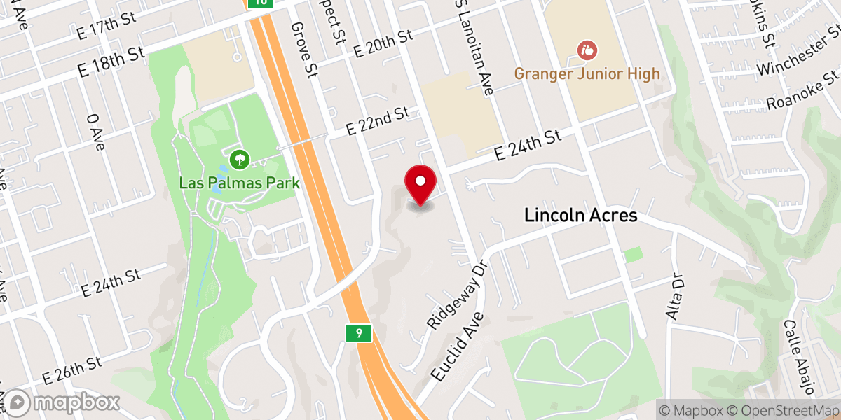 Map showing location of South Bay Community Church