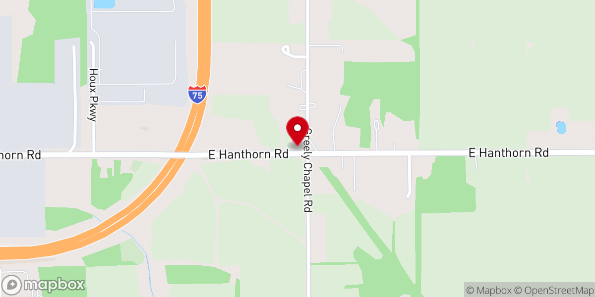 Map showing location of Garfield Chapel
